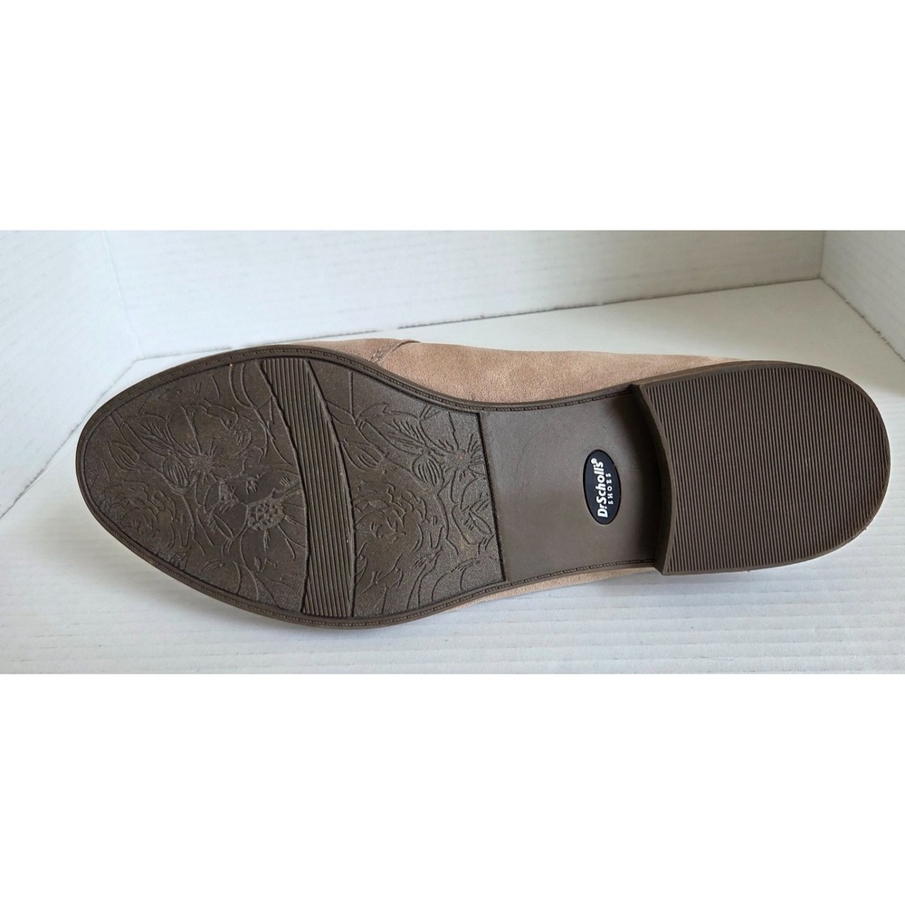 Dr. Scholl's Women Beige Suede Slip on Loafers Low Stacked Block Heel Comfort 9M - Picture 13 of 14